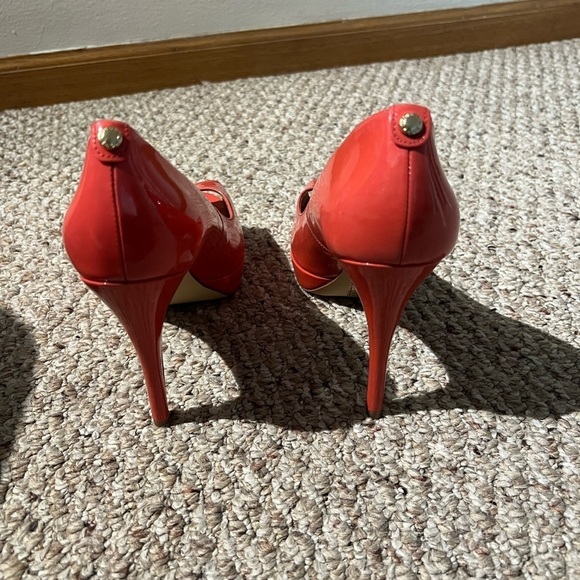Michael Kors Open Toe coral color Platform heels - Picture 2 of 7